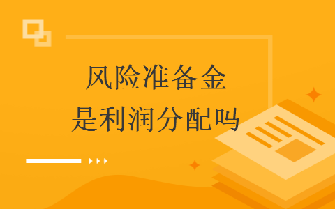 風(fēng)險準(zhǔn)備金是利潤分配嗎