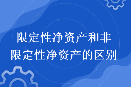 限定性凈資產和非限定性凈資產的區別