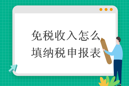 免稅收入怎么填納稅申報表