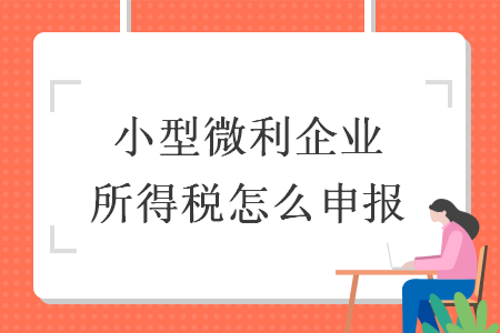 小型微利企業所得稅怎么申報