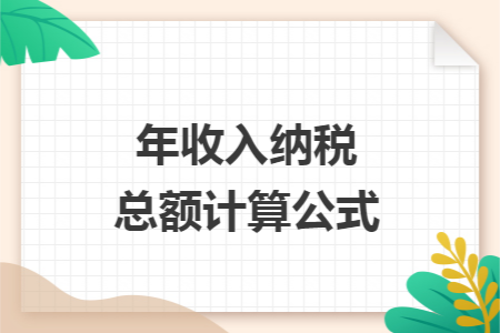年收入納稅總額計算公式