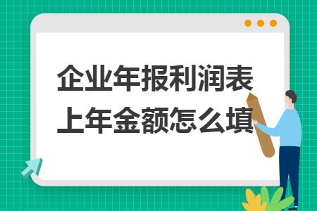 企業年報利潤表上年金額怎么填